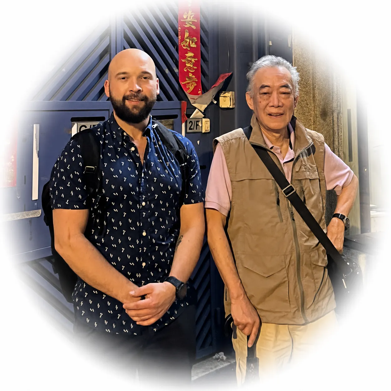 Florian Runkel mit Sifu Ng Chun Hong in Hongkong